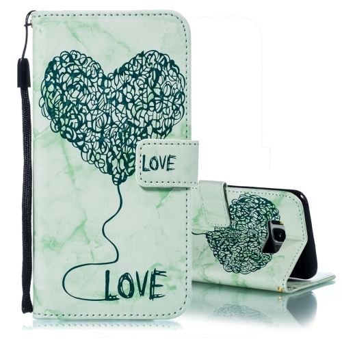 Galaxy S8+ / G955 Housse Etui Cuir Pu Marbré Vert Als88872