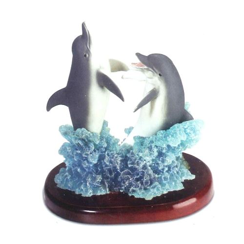 Couple de Dauphins en Résine