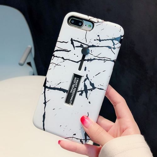 Iphone 8 Plus Coque Protection Tpu Marbré Blanc Als89912