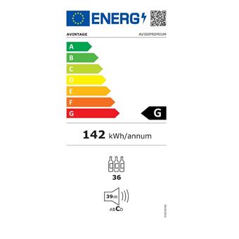Cave à vin de service intégrable, double zone, 36 bouteilles