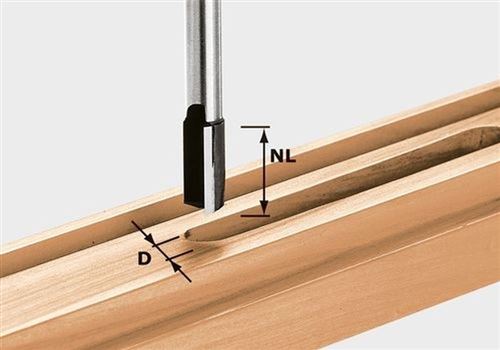 Fraise à Rainurer avec Queue De 8Mm Festool Hw S8 D19/20 - 490970