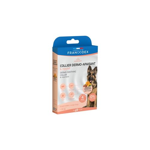 Collier Dermo-Apaisant et Repulsif Pour Chiens de plus de 20 kg