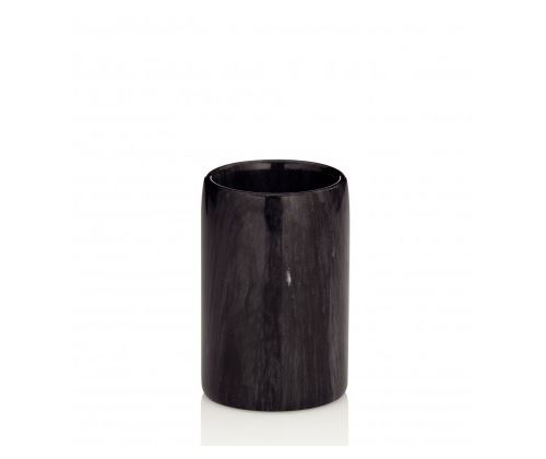 Porte Brosse à Dents / Gobelet Salle de Bain en Marbre Noir