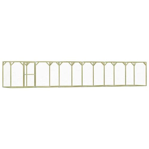 Poulailler en bois vert et argent Taille : 1
