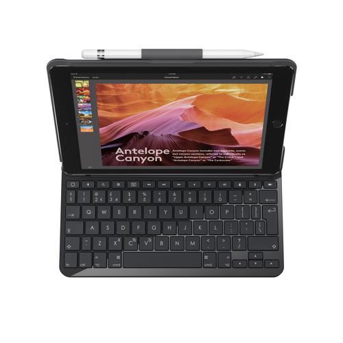Logitech Slim Folio clavier pour téléphones portables QWERTY Noir Bluetooth