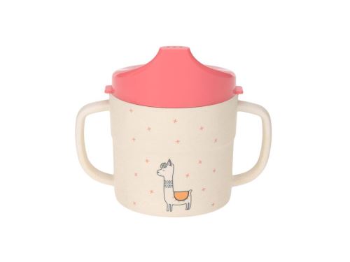 Tasse d?apprentissage bambou Glama Lama corail