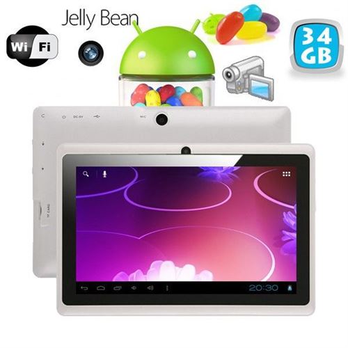 Tablette Tactile 7 Pouces Multi Touch Android Google Play Wifi 40Go Blanc - YONIS 