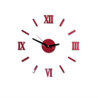 7€47 sur Nombres 3D Diy Romain Mur Acrylique Miroir Autocollant Horloge  Décoration Intérieure Stickers Mural Argent PL598 - Achat & prix