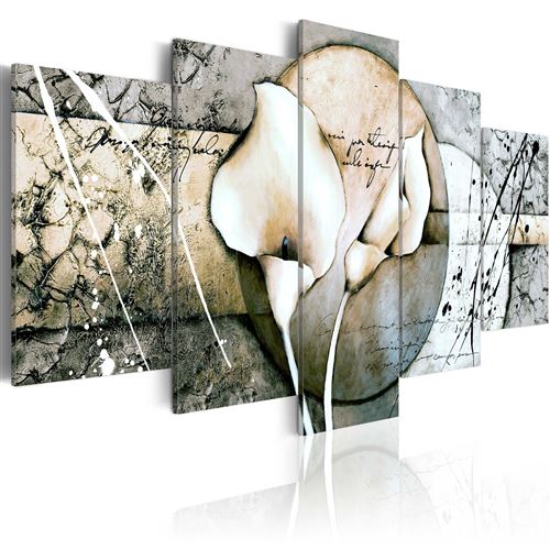 Tableau - The Secret of Calla Lily - Grey - 100x50 Artgeist (9800)