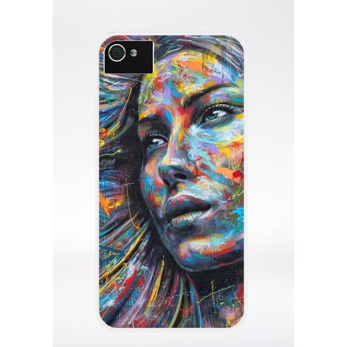 Coque Visage Art Design Compatible Iphone 4 Transparent