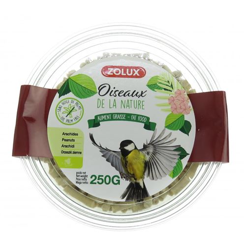 Birdy Cup granules avec arachides 250 grammes .pour oiseaux - zolux - ZO-171057