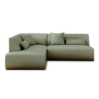 Onyx - canapé modulable d'angle gauche 5 places - en tissu - Vert sauge - 1