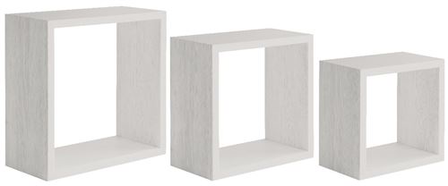 HOMEMANIA Étagère Incubo - Chêne Blanchi - 35 x 35 x 15,5 cm -