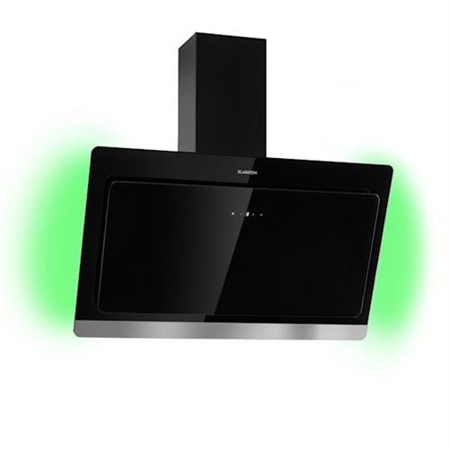 Hotte Aspirante - Klarstein Aurora Eco 90 - 550 M³/H - 90 Cm - Éclairage Led - Noir