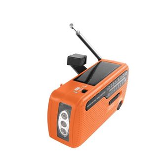 Radio D'urgence Multifonction - Solaire/manivelle/USB - Lampe LED 700 Lm, Banque D'alimentation 2000 MAh