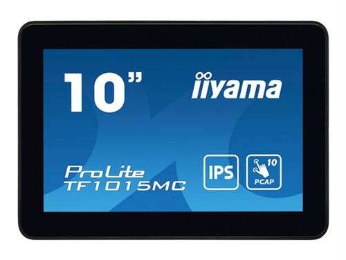 iiyama ProLite TF1015MC-B3 - Écran LCD - 10.1 - cadre ouvert - écran tactile - 1280 x 800 WXGA - IPS - 500 cd/m² - 800:1 - 29 ms - HDMI, VGA, DisplayPort - noir