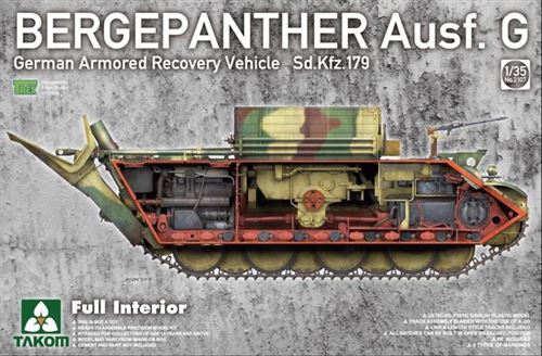 Bergepanther Ausf.g German Armored Recovery Vehicle Sd.kfz.179 W/full Inter- 1:35e - Takom