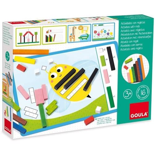 Jeu Éducatif - Goula - Activités Avec Réglettes - Apprentissage Des Nombres Et Logique Mathématique