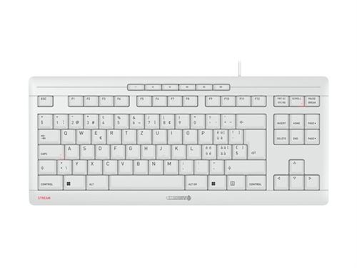 Cherry Blanc Stream Keyboard Tkl Clavier Universel Usb Qwertz Suisse - Neuf - Image 2