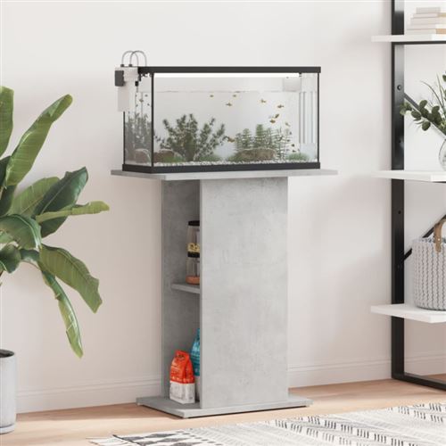 Comparer les prix de vidaXL Support d'aquarium gris béton 60,5x36x72,5 cm bois d'ingénierie
