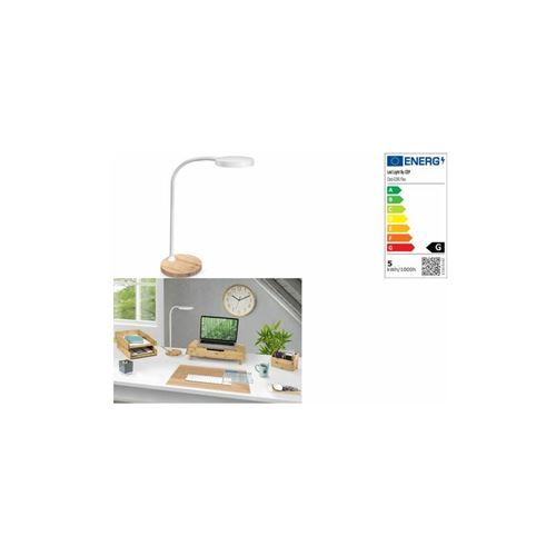 Non Communiqué Blanc Cep Lampe De Bureau Led Flex Silva, Chêne