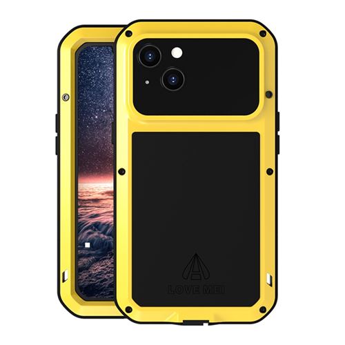 Coque en silicone robuste intégré jaune pour votre Apple iPhone 13 6.1 pouces