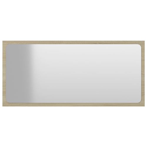 vidaXL Miroir de salle de bain Chêne sonoma 80x1,5x37 cm Aggloméré