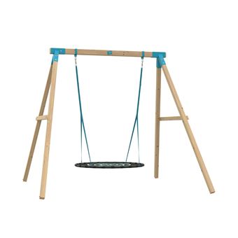 Portique AMARANTE balançoire nid - kit d'ancrage - bois carré FSC® h243 cm - 1