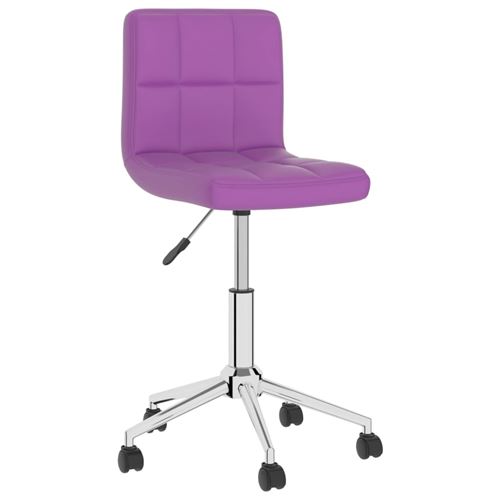 vidaXL Chaise de bureau pivotante Violet Similicuir