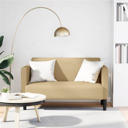 vidaXL Canapé causeuse gris vert clair 109 cm tissu velours côtelé4100526
