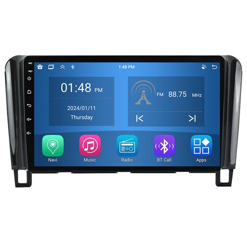 Autoradio RoverOne® Bluetooth CarPlay Android Auto Navigation 4Go RAM 64Go ROM pour Nissan Serena 4 C26 2010-2016