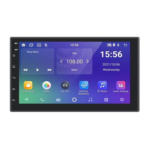 Gearelec Autoradio 7 Pouces Android 11 2 Din Écran Tactile WiFi/FM/RDS/EQ/AUX/GPS/Bluetooth