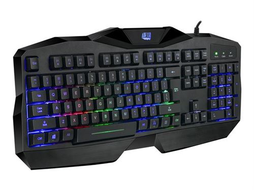 Adesso AKB-138EB - Clavier - rétro-éclairé - USB - US