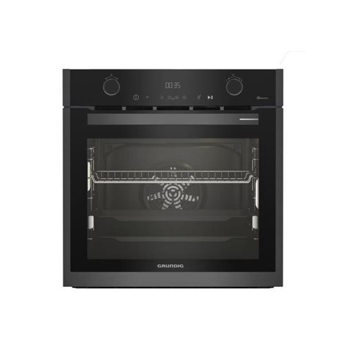 Four Encastrable, Dark Inox, Multifonction, 15 Fonctions Dont Chaleur Pulsée Chef Expert, Pyrolyse, Porte Froide Gifam, Classe D'Efficacité Énergétique : A, Rails Téléscopiques : 1 Niveau Extension Totale, Affichage Led - Boutons & Sensitif