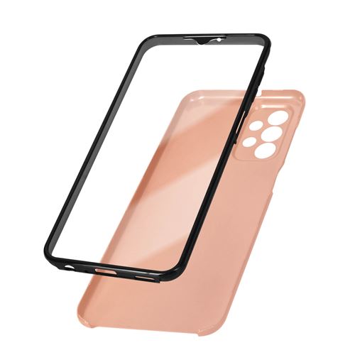 Coque pour Samsung Galaxy A23 Intégrale Arrière Rigide Transparent et Avant Souple Avizar rose