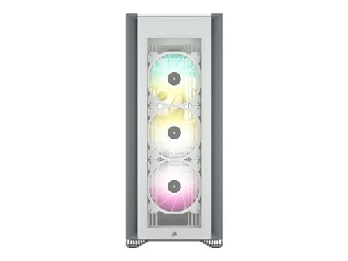 CORSAIR iCUE 7000X RGB - FT - ATX étendu - panneau latéral fenêtré (verre trempé) - pas d'alimentation (ATX) - blanc - USB/Audio