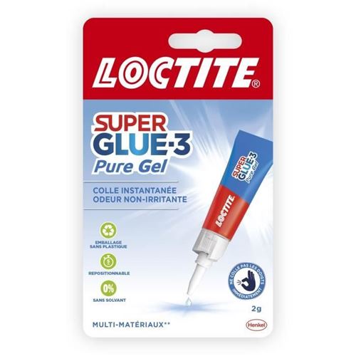 Colle Cyanocrylate - Loctite - Superglue-3P - Pure Gel - Tube 2G