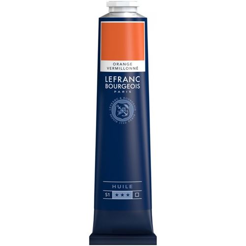 Peinture à l'huile en tube orange vermillonné 150ml - Lefranc & Bourgeois