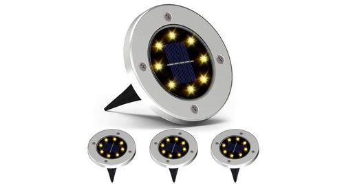 Non Communiqué Jaune Solaire Led Chemin Extérieur Lumière Spot Lampe Cour Jardin Pelouse Paysage Étanche 4 Pc