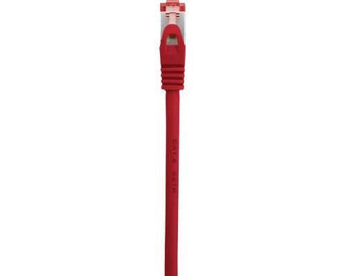 Renkforce RF-3432096 RJ45 Câble réseau, câble patch CAT 6 S/FTP 5.00 m rouge avec cliquet dencastrement, contacts dorés, ignifuge