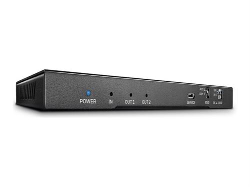 Lindy HDMI 2.0 18G Splitter with Audio - Répartiteur vidéo/audio - 2 x HDMI - de bureau
