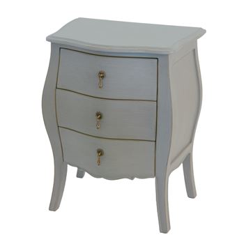 Mini commode 3 tiroirs Murano taupe - Amadeus - Gris - Bois - 1