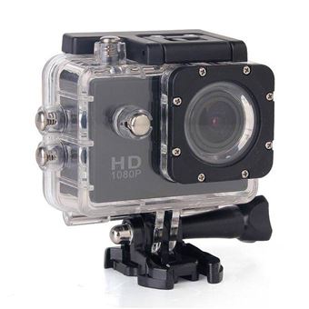 Caméra sport étanche 30m caméra d'action FHD 1080p 12MP Noir