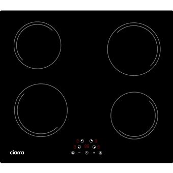 plaque à induction encastrée 6000w 4 foyers 9 niveaux de puissance tactile minuteur verrouillage enfant  l 59cm CABBIH4-E - 1