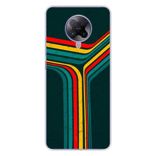 Coque en silicone imprimée compatible Xiaomi Poco F2 Pro Retro lines