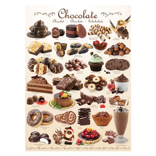 Puzzle Eurographics - Sweet Line - Chocolat, 1000 pièces