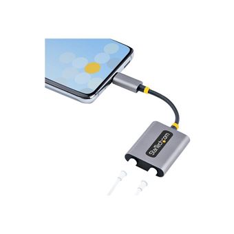 StarTech.com USB-C Headphone Splitter, USB Type C Dual Headset Adapter  w/Microphone Input, USB