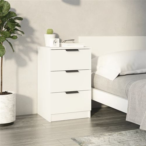 Vidaxl Blanc Table De Chevet 40X36x65 Cm - Image 3