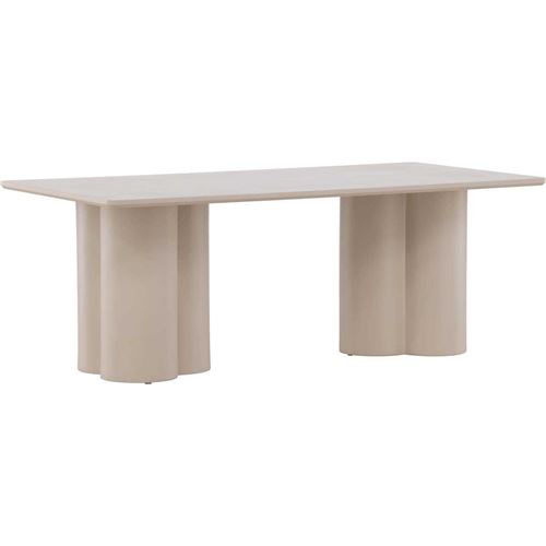 Table basse design « Olivia » 120 x 60 cm - Beige VE DESIGN