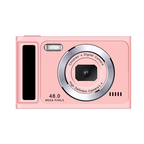 Appareil Photo Compact 48MP 1080P avec Zoom 8x, Ecran IPS 2,4 Pouces + Carte 32G, Rose